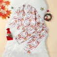 thumbnail image 3 of Lioraitiin-Conjunto de pijamas de Navidad para niños, ropa de dormir de manga larga con estampado de galletas de Papá Noel, Tops con pantalones, 1-7 años, 2023-08-11, 3 of 4