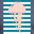thumbnail image 3 of CafePress - Blue White Bold Stripes Hand Drawn Jellyfish Mens - Mens Tri-blend T-Shirt, 3 of 4