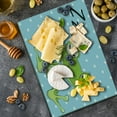 thumbnail image 5 of Cartoon Cutting Board, Sleeping Prince Frog in a Cap Polka Dots Background Animal World Design, Decorative Tempered Glass Cutting and Serving Board, Large Size, Green Blue, by Ambesonne, 5 of 5