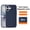 Blue, variant on For iPhone 17 6.3" Case Built-In Magnetic MagSafe Compatible Wireless Charging Car Mount Adsorption Sweatproof Anti-Slip Anti-Fingerprint Protective Case,Orange