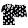 thumbnail image 6 of OJSFQUFP Girls Shorts Set Toddler Short Sleeve Print Shirts Tops Pants Outfits Button, 6 of 6