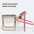 thumbnail image 2 of Tabouret Pliant Rouge Portable Style Sac à Main - Chaise d'Extérieur en Acier au Carbone Haute Résistance et Tissu Oxford 600D, Capacité de Charge 100-150 kg, Poids Léger 460 g, Soutien Stable en X pour le Camping, la Randonnée,, 2 of 6