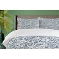 thumbnail image 3 of Ambesonne Paisley Duvet Cover Sets, Vintage Floral, 2-Queen, Blue Grey Purpleblue, 3 of 6