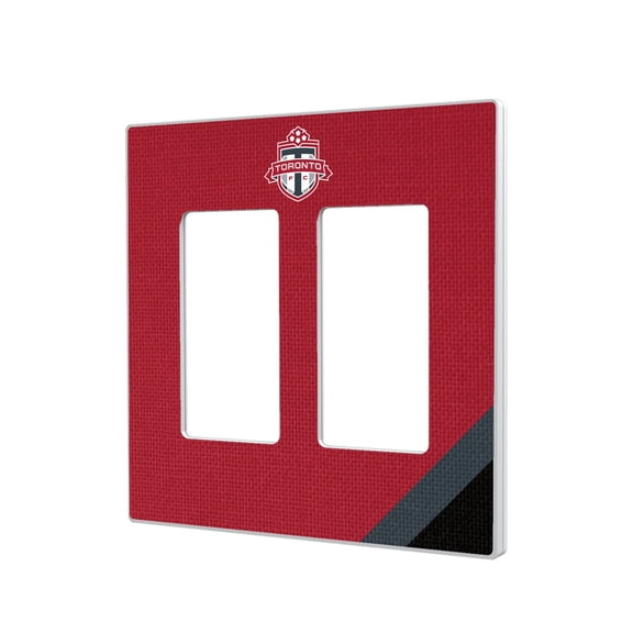 Toronto FC Diagonal Stripe Design Double Rocker Lightswitch Plate
