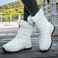 thumbnail image 4 of LASUDRAA Women's Snow Boots Warm Non-Slip Outdoor Mid-Calf Winter Boots Faux Fur Lining, White, 4 of 7