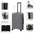 thumbnail image 5 of DUKAP RAV 24" Hardside Luggage with Spinner Wheels, Handle and Trolley, Silver, 5 of 7