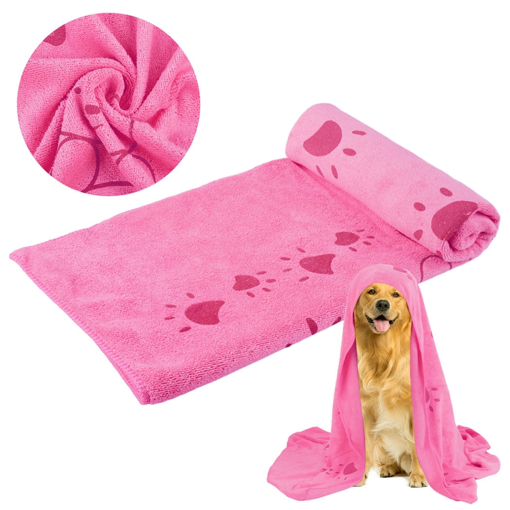 Pet Towel Paw Design Ultraabsorbent Multipurpose Dog Towel Dog Bath