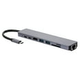 thumbnail image 4 of Convertidor de estación de acoplamiento para computadora portátil multifunción 8IN1 USB-C Tipo-C a PD + USB * 2 + HDTV + Tipo-C + SD + TF + RJ45, 4 of 8