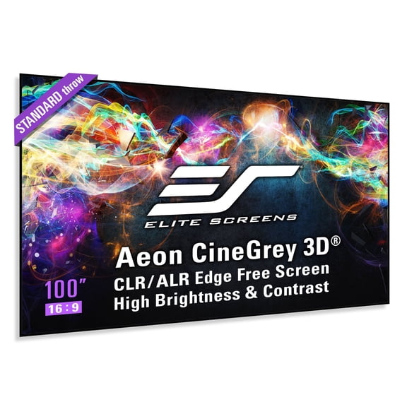 100IN DIAG AEON FIXED EDGE FREE WALL CINEGREY 3D 16:9 49.2X87.3IN