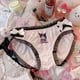 thumbnail image 1 of Ropa interior Kawaii Sanrioed Kuromi de dibujos animados, bragas sexys de encaje rosa y negro, cintura baja, ropa interior cómoda con cordones, juguetes de regalo, nuevo, 1 of 1