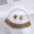 thumbnail image 5 of Vintage Ethnic Jewellery Set for Women Boho Cubic Zirconia Beads Dangle Earring Tassels Choker Necklace Crystal Wedding Party Oxidized Traditional Indian Bollywood Gift Daily Wear Birthday Bff, 5 of 12