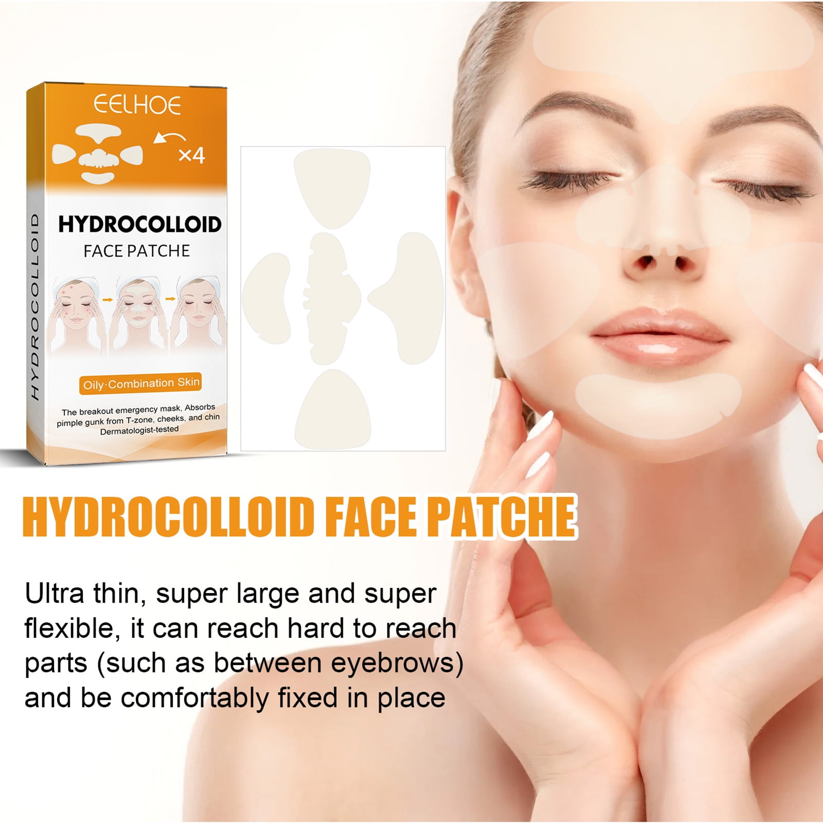 Pimple Patch Large Area 5 Key Zones Skin Care Hydrocolloid Face