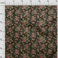 thumbnail image 3 of oneOone Georgette Viscose Black Fabric Florals Craft Projects Decor Fabric Printed By The Yard 42 Inch Wide, 3 of 4