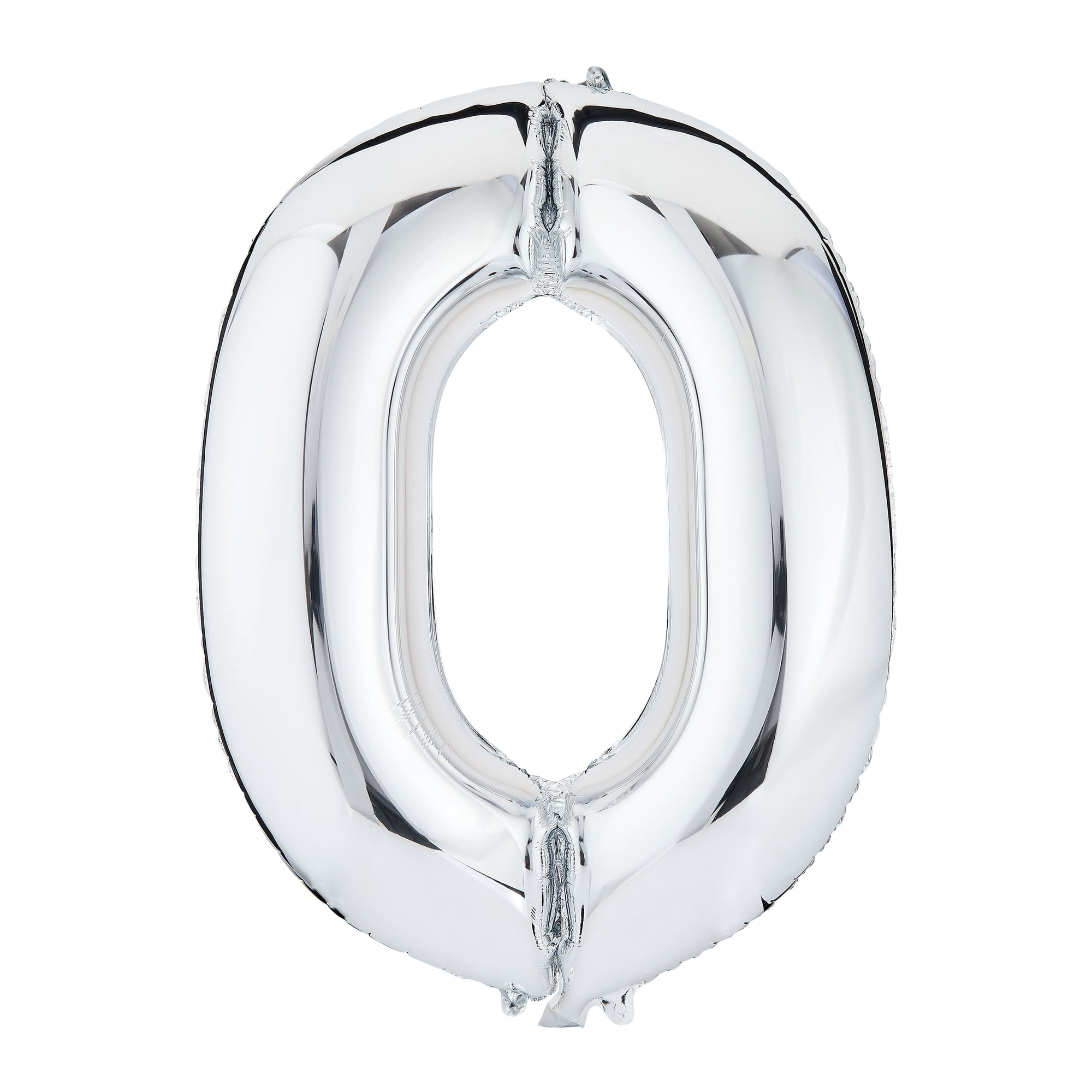 35" Silver Number 0 Foil Balloon, by Way To Celebrate