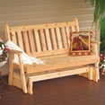 thumbnail image 1 of A &amp; L Furniture Western Red Cedar Traditional English Outdoor Loveseat Glider, 1 of 1