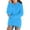 Blue, variant on YunPes Fleece Hoodie Sweater for Girls Oversized Solid Long Sleeve Casual Sweatshirt with Hood Teen Winter Daily Warm Pullover