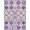 Purple Multi, Pattern 5, variant on Design&I 8'x10' Washable Area Rug Extra Large Skid-Resistant Low Profile Purple Grey Boho Sunburst Medallion Intricate Petal Rings with Dotted Accents for Living Room, Family