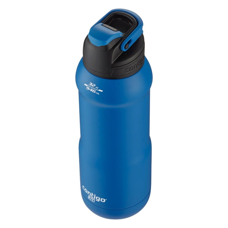 Contigo Fit Stainless Steel AUTOSPOUT Water Bottle with Straw, Blue Amp, 32  fl oz. 