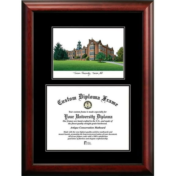 Campus Images MD999D-1411 11 x 14 in. Towson University Diplomate Diploma Satin Mahogany Frame