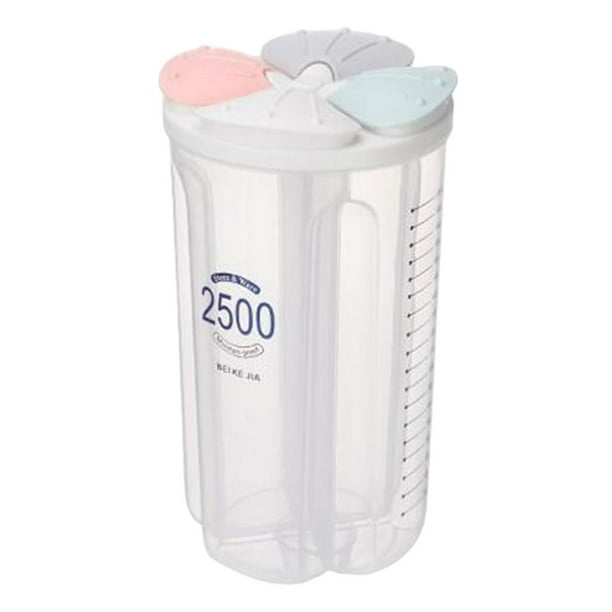 Recipientes de plástico para almacenar alimentos de cocina con tapas para cereales y azúcar. 2500 ml