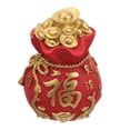 thumbnail image 2 of MOVTOTOP 1Ensemble Sac Porte-Bonheur Résine Rouge Économisant de l'Argent pour Décoration Intérieure 11.8X4.3X4.3In, 2 of 7
