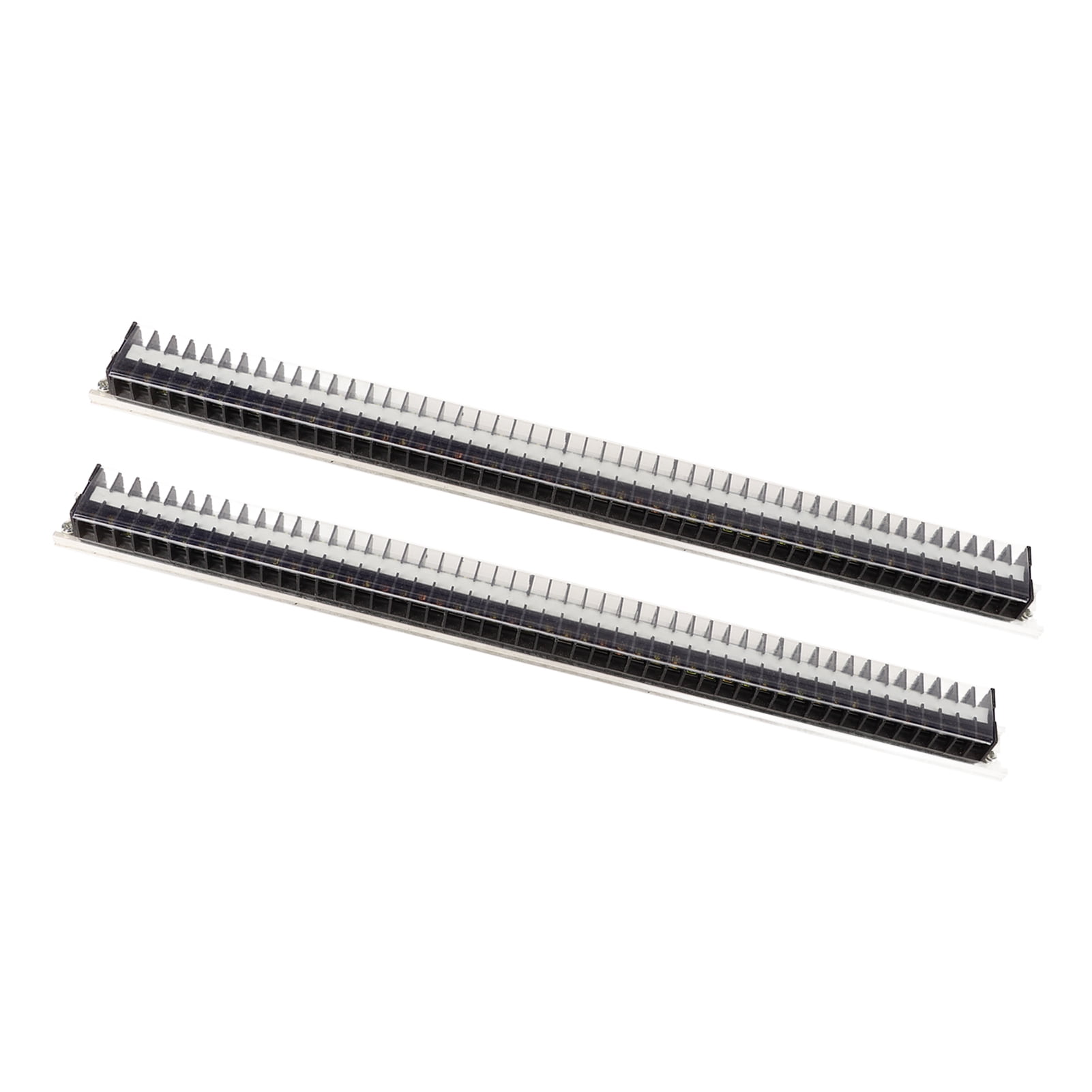 Terminal Block, Safe Terminal Strip Insulated 660V 15A 2pcs For Electronic Circuits 50 Positions