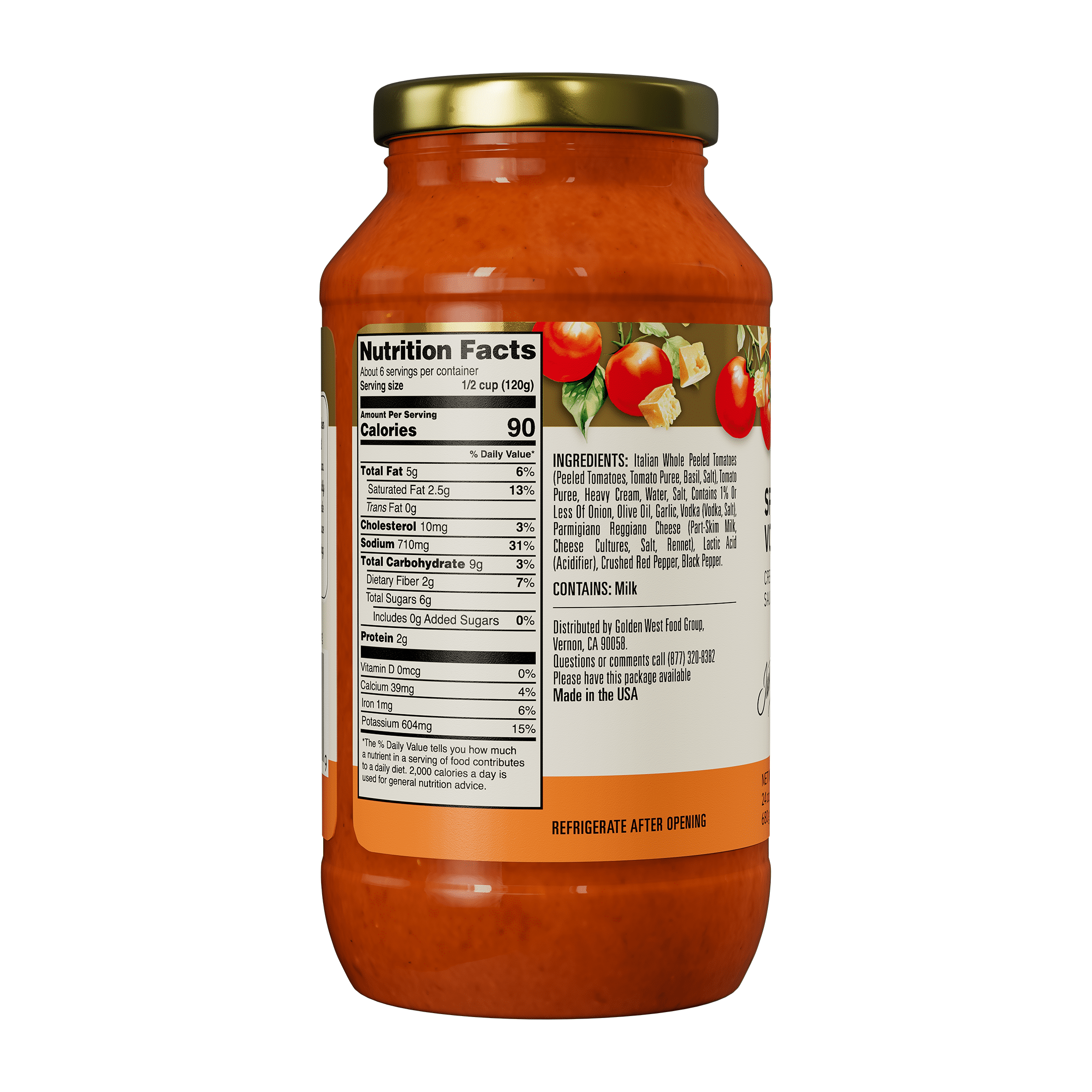 (2 pack) The Pasta Queen Spicy Vodka Sauce, 24 oz Jar