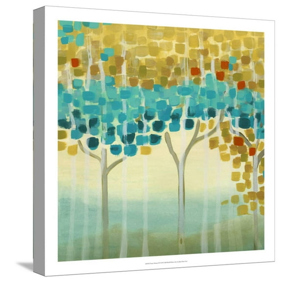 Art.com Forest Mosaic II Stretched Canvas Print Wall Art by Erica J. Vess, 16" x 16"