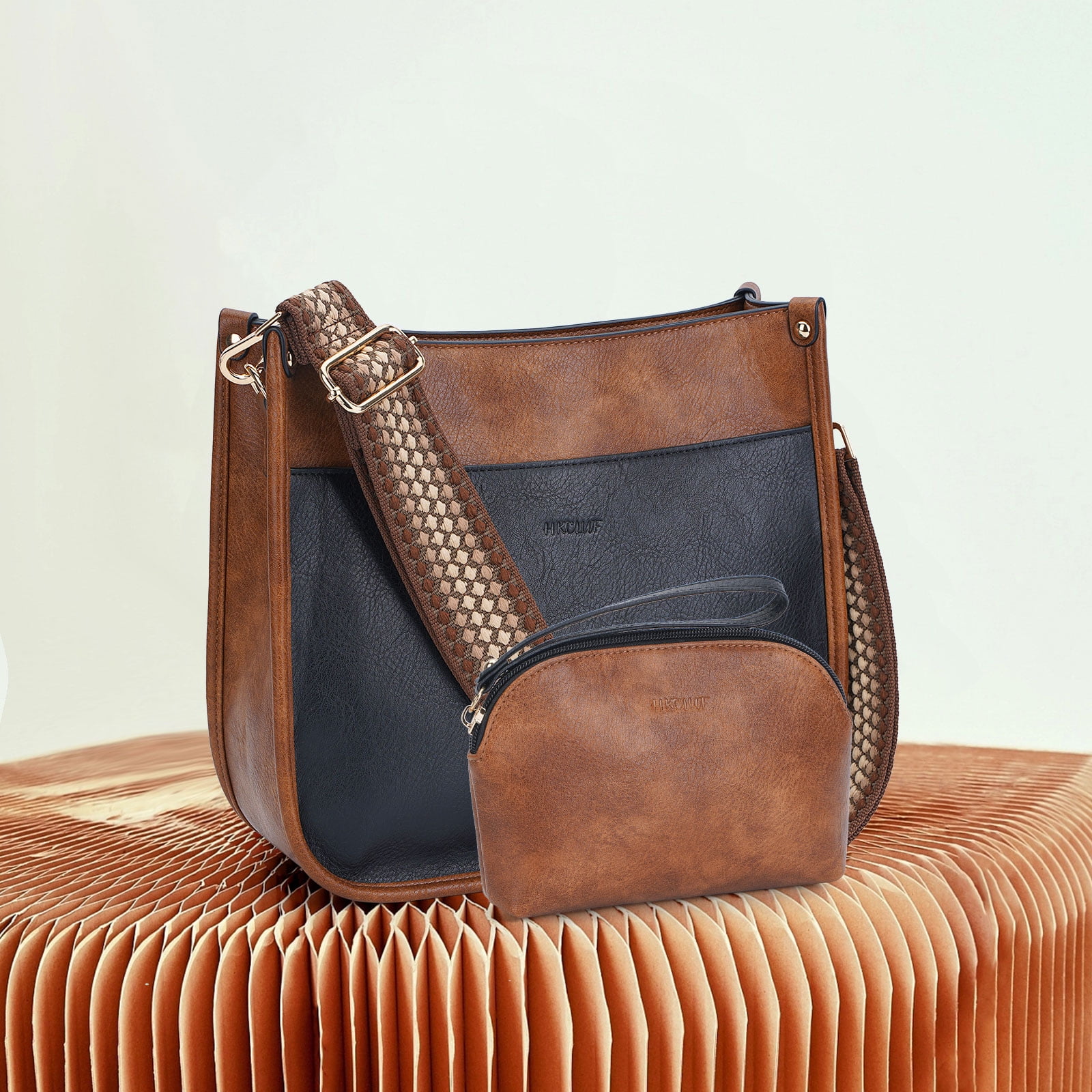 NEW C&C California Women's Crossbody Bag Purse & Wallet Set Brown Leather  Zipper | Womens crossbody bag, Purses and bags, Leather zipper