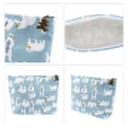 thumbnail image 3 of Unique Bargains 1 Pc Women Polar Bears Large Cosmetic Bag for Vacation Outdoor Activities Blue Canvas, 3 of 3