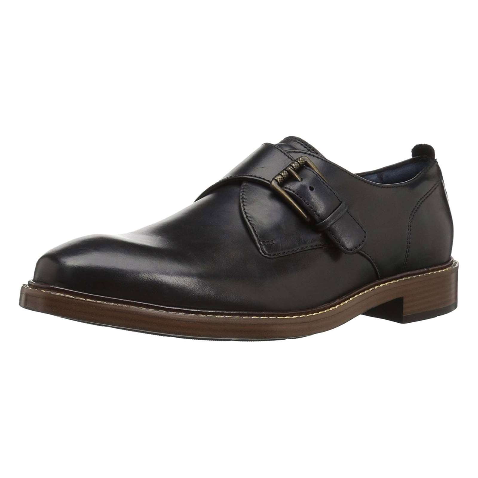 Cole Haan Men Casual Shoes Kennedy Single Monk Strap Oxford Shoes Black 