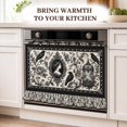 thumbnail image 5 of Gothic Raven Oven Skirt Curtain Victorian Floral Vintage Stove Curtain Tie Top Oven Skirt Decorative Stove Door Cover for Dishwashers Washing Machine, 5 of 7