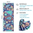 thumbnail image 2 of Blue Paisley and Floral Pattern Hot Yoga Mat Towel Non Slip for Hot Yoga - Quick-Drying Yoga Mat Cover with 4 Corner Pockets with Travel Bag - Hot Yoga Towel Non Slip 74"x26", 2 of 6