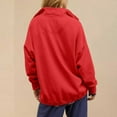 thumbnail image 4 of Uqiangy Oversized Hoodies for Women Crewneck Sweatshirt Women's Sweatshirts Fleece Pullover Women Women's Sweatshirt Crew Neck Sweatshirts Women Fall Jackets for Women 2025 Red 2XL, 4 of 9