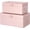 Pink, variant on Large Decorative Box Set of 2 Metal Trunk with Cloud-shaped Decorative Clasp for Reception,Wedding, & Bridal Shower,17.3X10.6X8.3 Inches