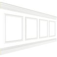 thumbnail image 3 of Ekena millwork 94 1/2"L (Adjustable 40"H to 44"H) Ashford Square Panel Traditional Wainscot Paneling Kit, 3 of 10