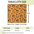 thumbnail image 2 of Pumpkin Bat Halloween Pattern Square Fitted Tablecloth with Elastic Edge,Square Table Cover,Washable Elastic Table Cover for Home Kitchen Party Decor 34"x34", 2 of 6