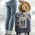 thumbnail image 2 of Pioneer Flower Floral Print Pattern Luggage Cover Fashion Suitcase Cover Baggage Covers Fit 25-28 Inch Luggage (Go Travel), 2 of 5