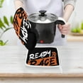 thumbnail image 4 of Ready To Race White And Orange Oven Gloves And Pots Stand Set Oven Gloves And Pot Racks Pot Racks And Oven Gloves Set, 4 of 9