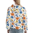 thumbnail image 7 of Sikiie Flower Women's Casual Hoodies Long Sleeve Lightweight Pullover Tops Loose Sweatshirt-Large, 7 of 7