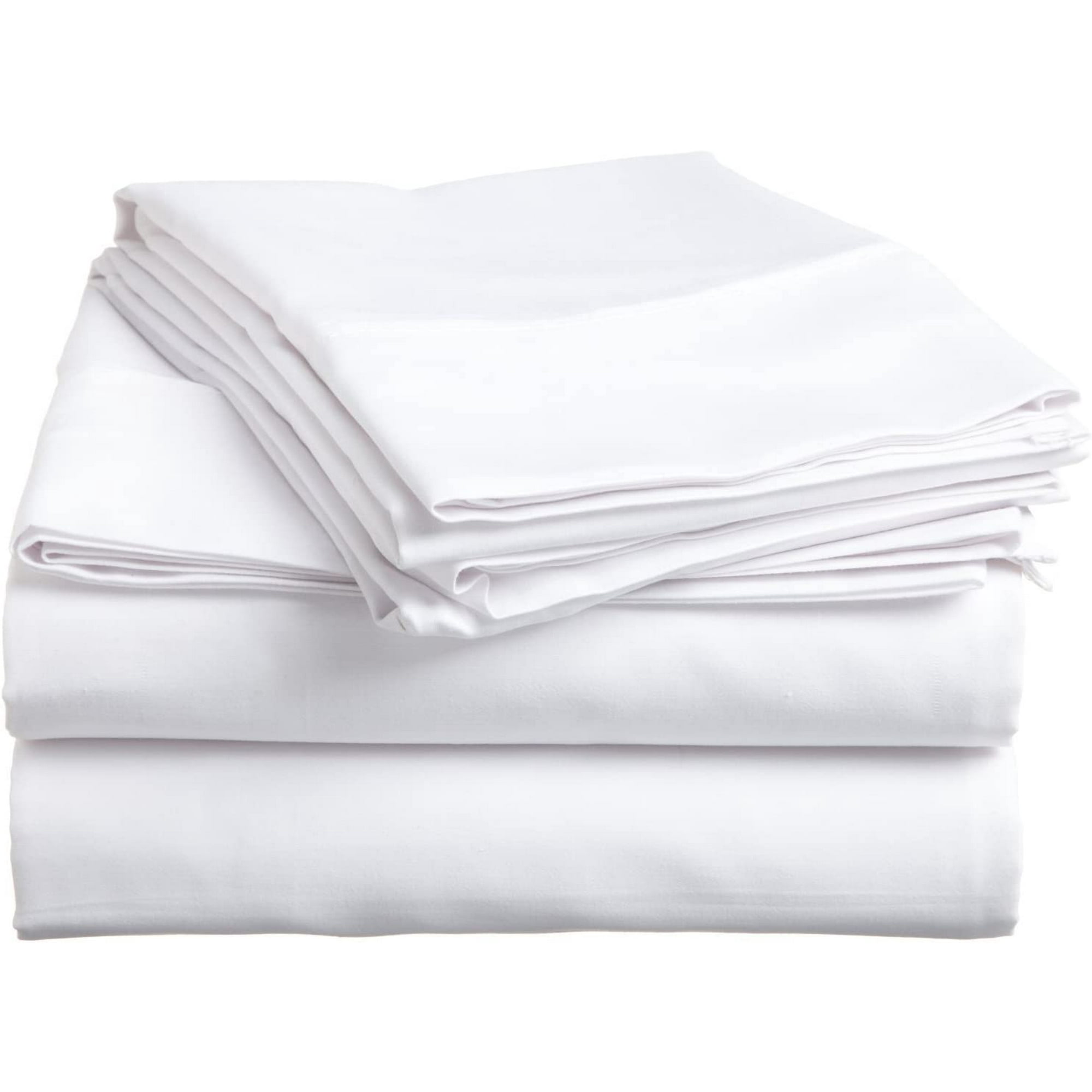 Drap Blanc Une Place – 100% Coton, Sans étiquette, Grand Format