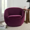 thumbnail image 3 of Better Homes & Gardens Mira Swivel Accent Chair, Merlot Velvet, 3 of 8