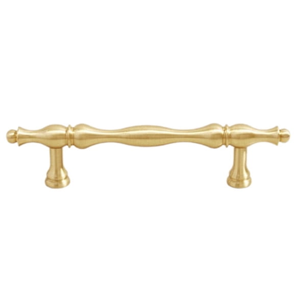 French Light Luxury Brass Drawer Handles Furniture Hardware Kitchen Cabinet Gold Handles,96 Hole Spacing brass