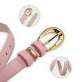 thumbnail image 4 of Fianmy Women Skinny Leather Belt with Gold Buckle, Ladies Faux Leather Belts for Jeans Pants Dress, 4 of 8