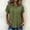 *Army Green, variant on ClodeEU Women's Linen Button Down Short Sleeve Shirt,Casual Collared Blouse Army Green,Women's Plus L