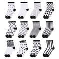 thumbnail image 4 of Bocaoying 12 Pack Women's Sheer Socks, Nylon Lace Mesh Ankle Socks with Reinforced Heel and Toe, See-Through Dress Socks for Women, Size5-9, Fancy Thin Socks Fits Narrow to Average Feet, 4 of 8
