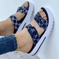 thumbnail image 2 of EU41 = MX6.5 = MX26 = Foot length 26cmAzulSandalias Con Plataforma Y Lazo Con Estampado De Palabras 20 esquí esquí Gafas de esquí, 2 of 3