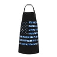 thumbnail image 2 of Picia Navy Camouflage American Flag Waterproof Apron for Unisex Adult - Adjustable Bib Apron with Pockets, Ideal for Cooking, Gardening, Painting, and Household Chores, 2 of 9