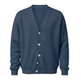 thumbnail image 6 of LYSMORA Men's Waffle Knit Cardigan V Neck Button Front Long Sleeve Knitted Sweater, 6 of 6