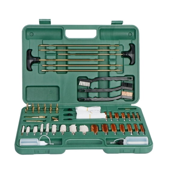 U.S. Solid 163PCS Universal Gun Cleaning Kit, Brass-Material Jags and Tips